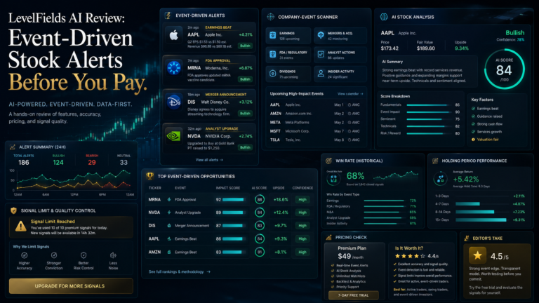 LevelFields AI Review: Event-Driven Stock Alerts Before You Pay