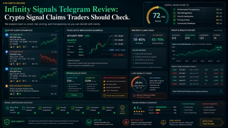 Infinity Signals Telegram Review: Crypto Signal Claims Traders Should Check