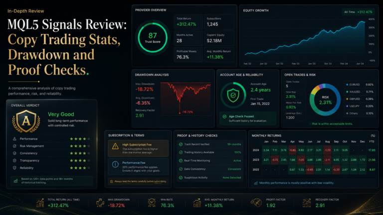 MQL5 Signals Review: Copy Trading Stats, Drawdown and Proof Checks